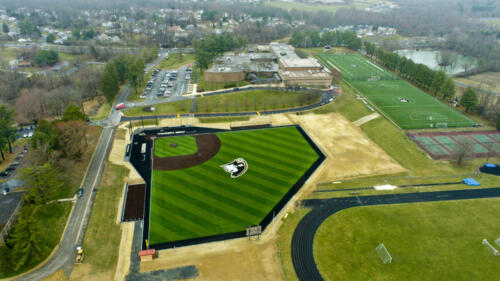 John Carroll High School Baseball Field drone photography by Commercial photographers, Robin Sommer and Bill Rettberg of MidAtlantic Photographic LLC and made possible by the Kutcher Family Foundation