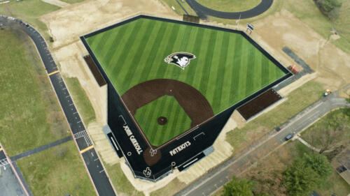 John Carroll High School Baseball Field drone photography by Commercial photographers, Robin Sommer and Bill Rettberg of MidAtlantic Photographic LLC and made possible by the Kutcher Family Foundation